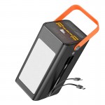 Повербанк 100000mAh Hoco DB49 22.5W з ліхтариком та кабелями black