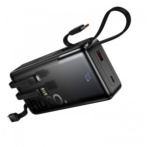УМБ HOCO Founder PD fully compatible power bank with four cables 20000mAh J156A |1USB/1Type-C, 22.5W/3A, PD/QC| black