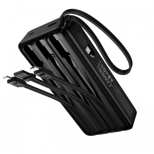 УМБ HOCO Founder PD fully compatible power bank with four cables 20000mAh J156A |1USB/1Type-C, 22.5W/3A, PD/QC| black
