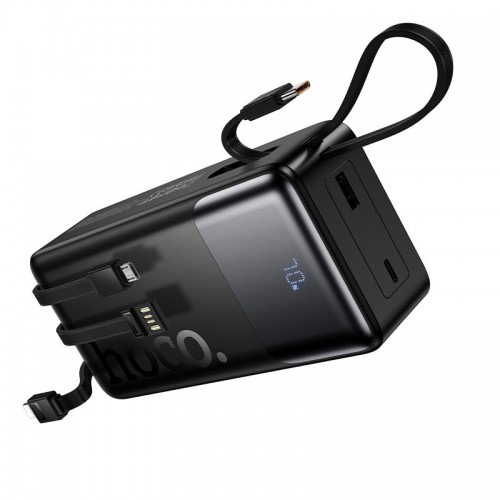 УМБ HOCO Founder PD fully compatible power bank with four cables J156B 30000mAh |1USB/1Type-C, 22.5W/3A, PD/QC| black