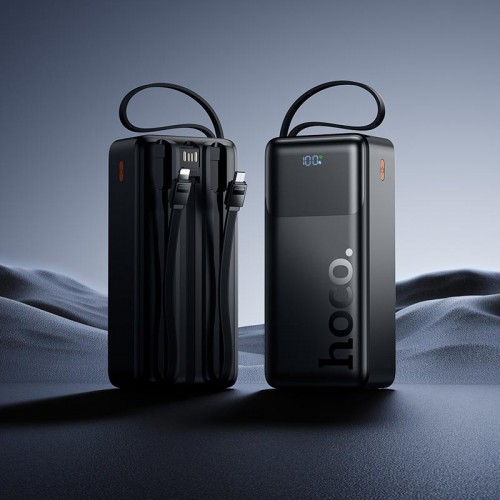 УМБ HOCO Founder PD fully compatible power bank with four cables J156B 30000mAh |1USB/1Type-C, 22.5W/3A, PD/QC| black