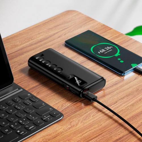 УМБ HOCO Runner PD fully compatible power bank J158 Pro 10000mAh |2USB/1Type-C, 22.5W/3A, PD/QC| black