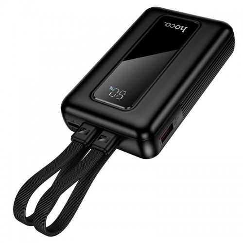 УМБ HOCO Full power PD fully compatible power bank with 2 cables J162 10000mAh |1USB/1Type-C, 22.5W/3A, PD/QC| black