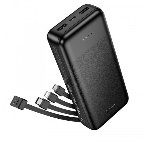 УМБ HOCO Wonderful power bank with 4 cables J163A 20000mAh |2USB/1Type-C, 2A| black
