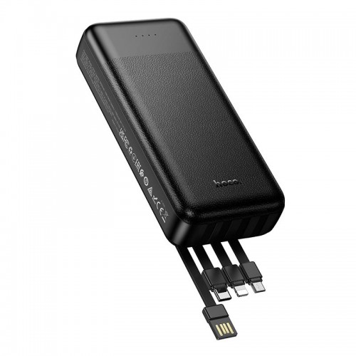 Повербанк Hoco J163A 20000mAh з 4 кабелями black