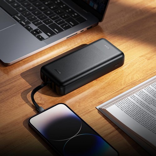 УМБ HOCO Wonderful power bank with 4 cables J163A 20000mAh |2USB/1Type-C, 2A| black