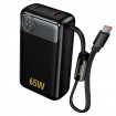 УМБ HOCO Skillful PD65W Power Bank Q53 12000mAh |1USB/1Type-C, 65W/3A, PD/QC| black