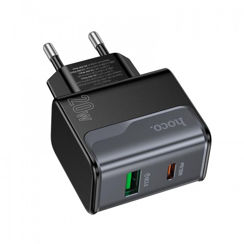 Адаптер сетевой HOCO Star Speed charger CS71A |1Type-C/1USB, 3A/20W, PD/QC|