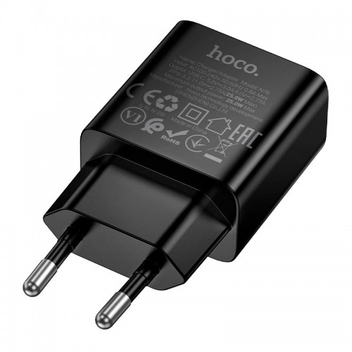 Адаптер сетевой HOCO Star single port PD charger N76 |25W/3A, PD/QC, GaN|