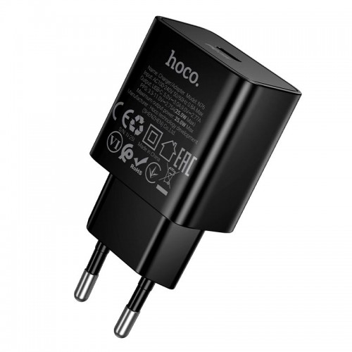 Адаптер сетевой HOCO Star single port PD charger N76 |25W/3A, PD/QC, GaN|
