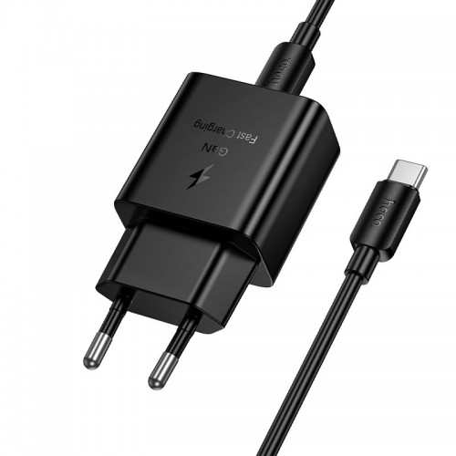 Адаптер сетевой HOCO C to C Cable Star single port PD charger set N76 |25W/3A, PD/QC, GaN|