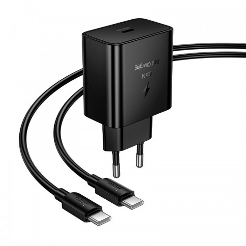 Адаптер сетевой HOCO C to C cable Star single port PD charger set N77 |45W/3A, PD/QC, GaN|