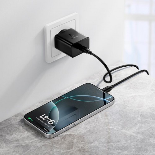 Адаптер сетевой HOCO C to C cable Star single port PD charger set N77 |45W/3A, PD/QC, GaN|