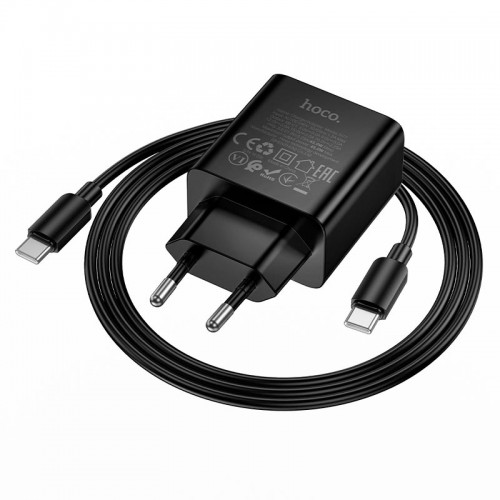 Адаптер сетевой HOCO C to C cable Star single port PD charger set N77 |45W/3A, PD/QC, GaN|