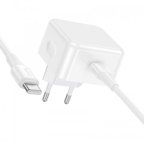 Адаптер сетевой HOCO C to C cable Speed single port PD charger set C161A |1Type-C, 40W/3A, PD/QC|
