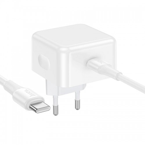 Адаптер сетевой HOCO C to C cable Speed single port PD charger set C161A |1Type-C, 40W/3A, PD/QC|