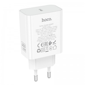Адаптер мережний HOCO Source single port PD charger C162A |1Type-C, 40W/3A, PD/QC| black