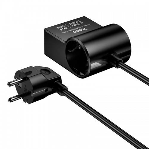 Адаптер мережний HOCO Win 1 position PD desktop socket AC33 (L=1.5M) |2Type-C/1USB/DC, 30W/3A, PD/QC| black