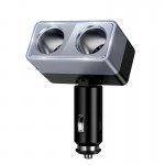 Адаптер автомобільний HOCO Smart dual cigarette lighter car charger Z65 |2DC, 240W| black