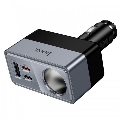 Адаптер автомобильный HOCO Smart cigarette lighter PD car charger Z65A |1USB/2Type-C/1DC, 165W, PD/QC|