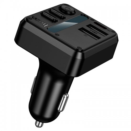 Автомобильный адаптер HOCO Libre car BT FM transmitter E89 |2USB/1Type-C, 45W/3A, PD/QC| черный