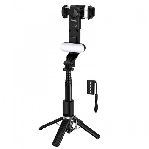Монопод-трипод HOCO Single-axis camera stabilizer selfie stick DYY06 |BT5.2, 182-1040mm, 4.7/7.2"| black