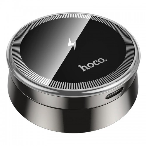 Утримувач HOCO Metal ring magnetic wireless fast charging car holder HW33 (center console) |15W| grey