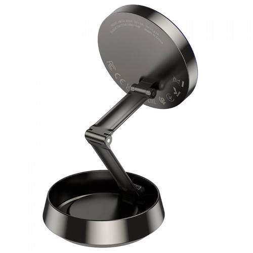 Утримувач HOCO Metal ring magnetic wireless fast charging car holder HW33 (center console) |15W| grey