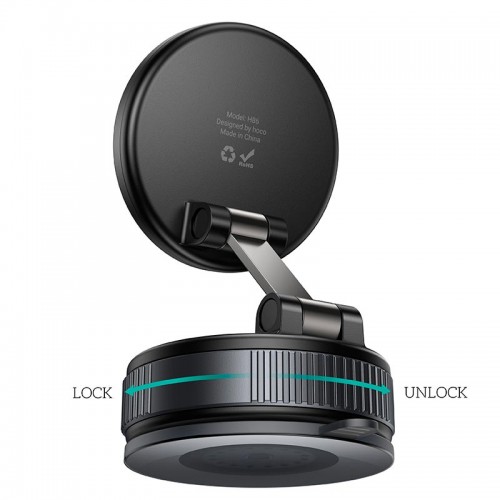 Утримувач HOCO Dragon manual suction cup magnetic holder (universal) H86 |4.5-7"| grey