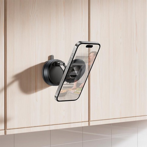 Утримувач HOCO Dragon manual suction cup magnetic holder (universal) H86 |4.5-7"| grey