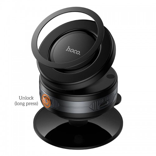 Тримач HOCO Dragon electric suction cup magnetic holder (universal) H87 |4.5-7"| grey