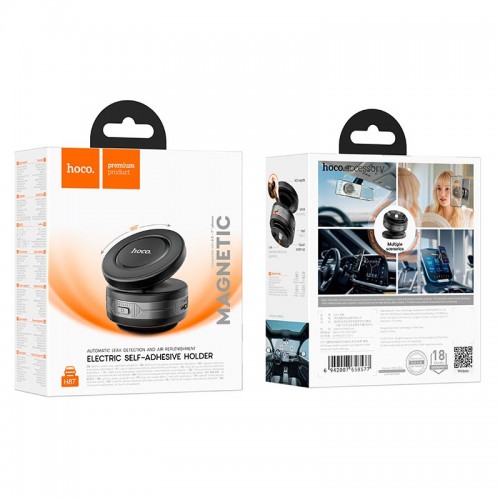 Тримач HOCO Dragon electric suction cup magnetic holder (universal) H87 |4.5-7"| grey