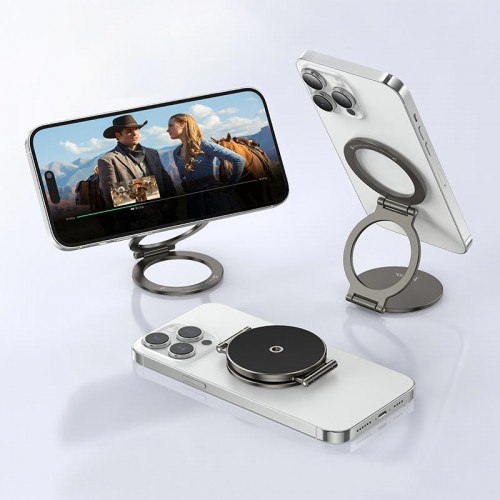 Утримувач HOCO Whale magnetic ring holder H102 (multi-scene) black