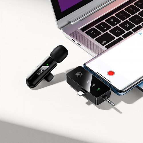 Микрофон HOCO Fair wireless microphone L20B (iP/Type-C/3.5) |ENC, 2.4G|