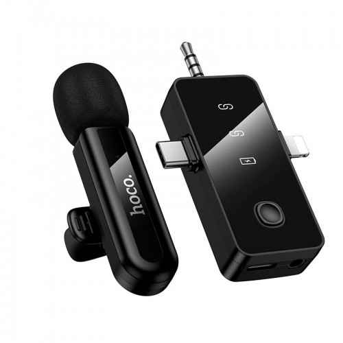 Микрофон HOCO Fair wireless microphone L20B (iP/Type-C/3.5) |ENC, 2.4G|