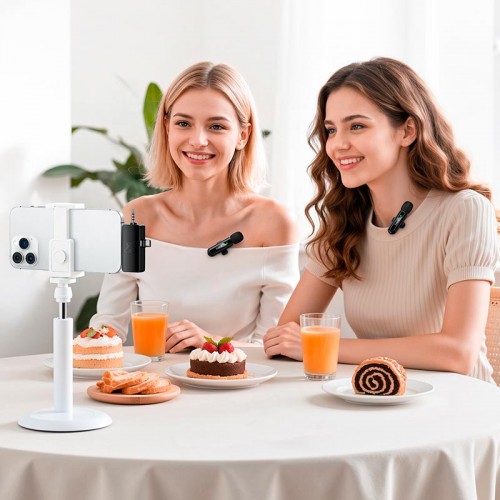 Микрофон HOCO Fair dual-mic wireless microphone L20C (iP/Type-C/3.5) |ENC, 2.4G|