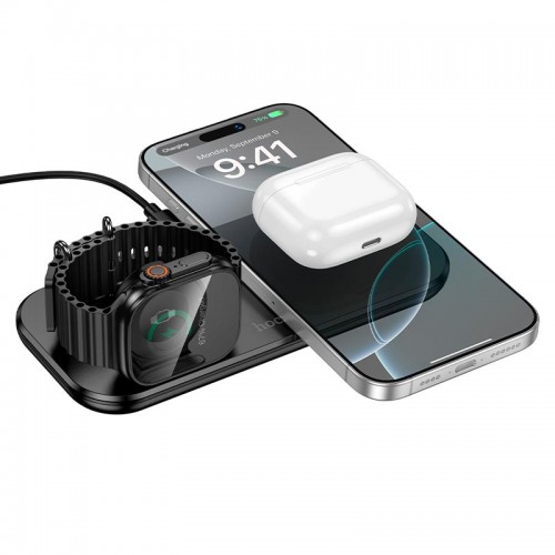 Зарядка Qi HOCO North 3-in-1 desktop wireless fast charger CW65 |15W|
