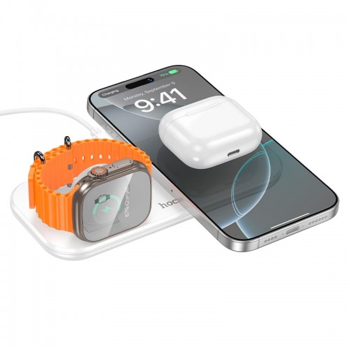 Зарядка Qi HOCO North 3-in-1 desktop wireless fast charger CW65 |15W|
