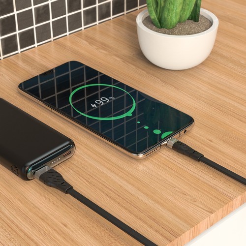 Кабель Hoco Type-C Angel silicone charging data cable X53 |1m, 3A| black