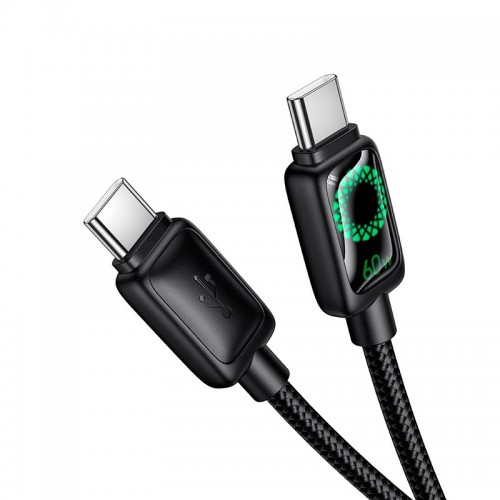 Кабель HOCO Type-C to Type-C Mundo charging data cable U146 |1.2m, 60W| black