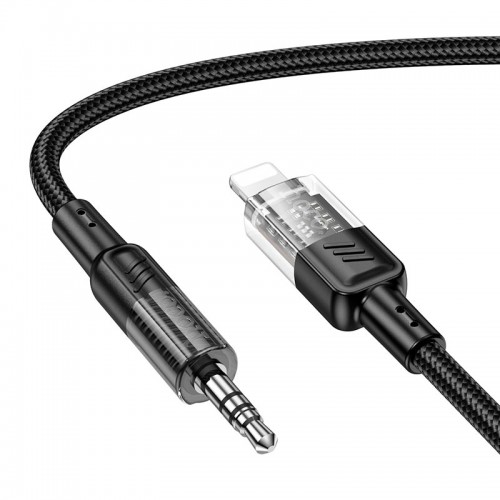 Кабель Hoco Spirit transparent digital audio conversion cable iP UPA27 |1.2M| black