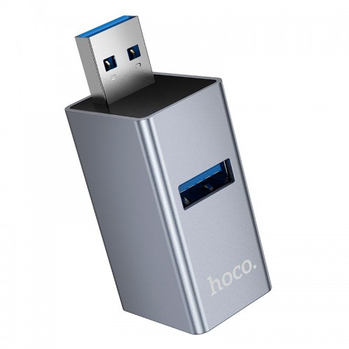 Перехідник HOCO 3-in-1 converter HB54 (USB to USB2.0*2+USB3.0) grey