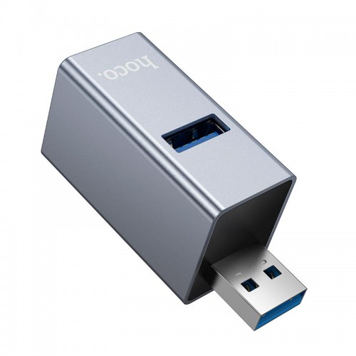 Перехідник HOCO 3-in-1 converter HB54 (USB to USB2.0*2+USB3.0) grey