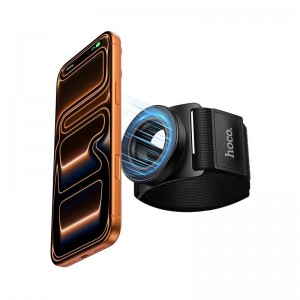 Тримач на руку магнітний HOCO wrist armband magnetic mobile phone holder GT20 black