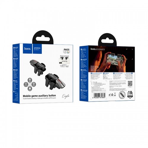 Ігровий контролер HOCO Eagle mobile game auxiliary button (2PCS pack) GA22 |4-7"| black