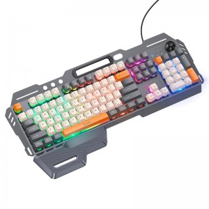 Клавіатура HOCO Wired metal cover gaming keyboard DI98 |RGB, 104 Keys| (UA/ru/EN Layouts) black