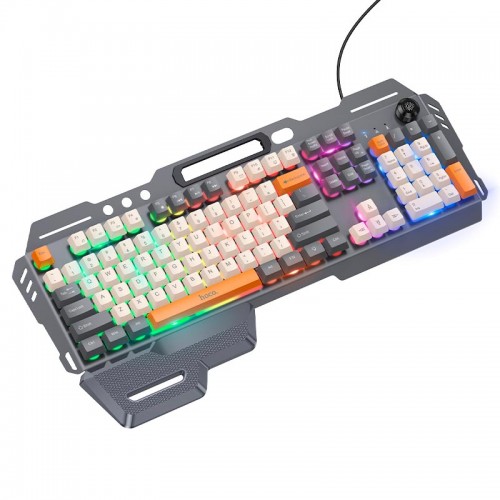 Клавіатура HOCO Wired metal cover gaming keyboard DI98 |RGB, 104 Keys| (UA/ru/EN Layouts) black