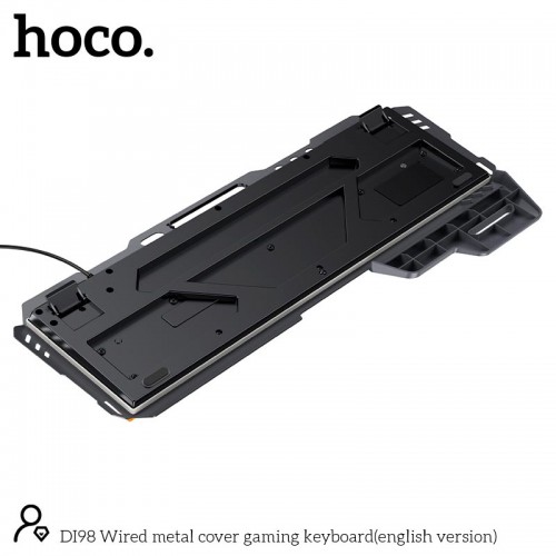 Клавіатура HOCO Wired metal cover gaming keyboard DI98 |RGB, 104 Keys| (UA/ru/EN Layouts) black