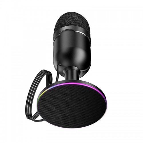 Мікрофон HOCO Bright USB desktop microphone L25 |USB2.0/3.0, RGB, 1,6m| black