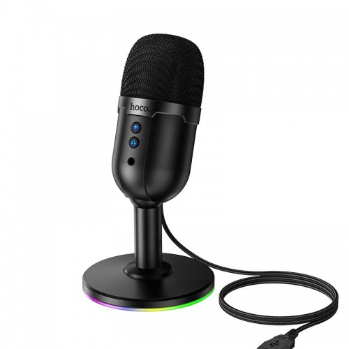 Мікрофон HOCO Bright USB desktop microphone L25 |USB2.0/3.0, RGB, 1,6m| black